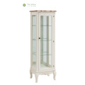 Glass Body Solid Wood Frame Wine Cabinet